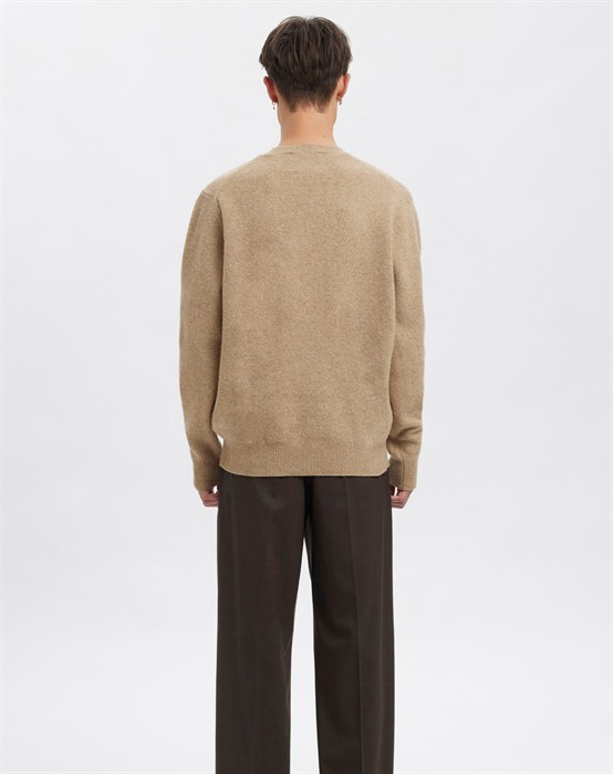 ANRRagi Knit Wool Crew Neck Strik